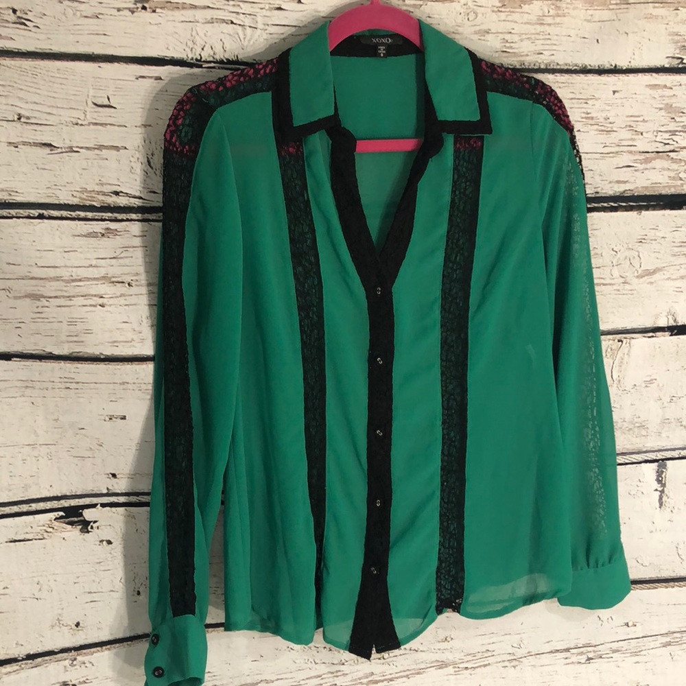 XOXO Button Down Blouse